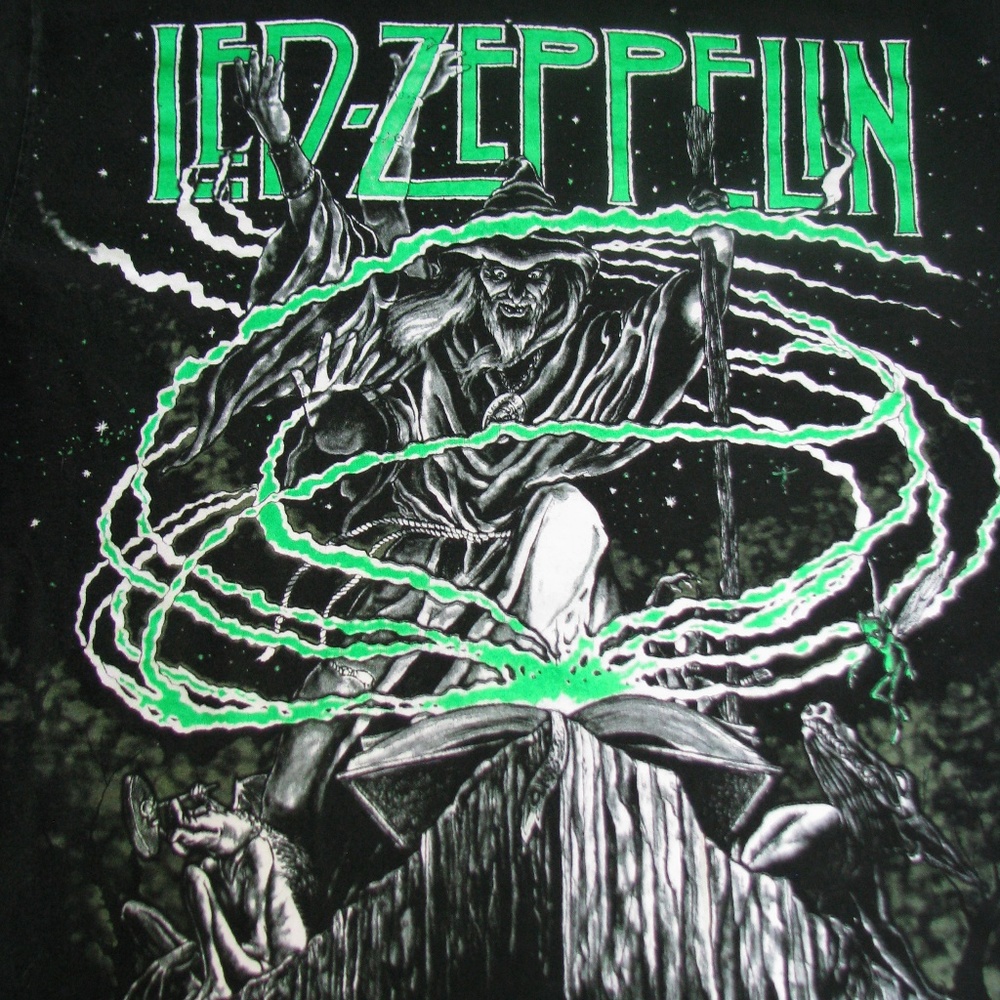 🔥💯🔥 Deadstock Vintage Led Zeppelin Wizard Tee - Picture 2 of 6